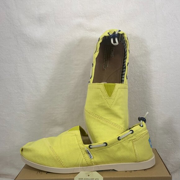 NWT Toms nautical Bimini yellow nautical  size 9.5 - Picture 4 of 5